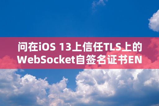 问在iOS 13上信任TLS上的WebSocket自签名证书EN