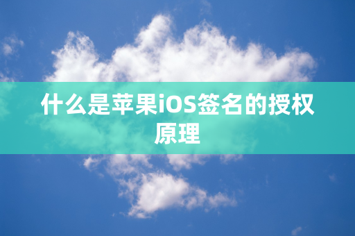 什么是苹果iOS签名的授权原理